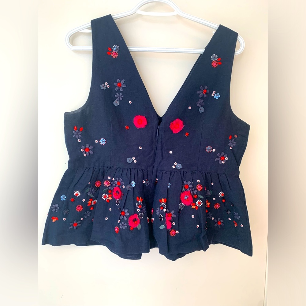 Embellished J. Crew top